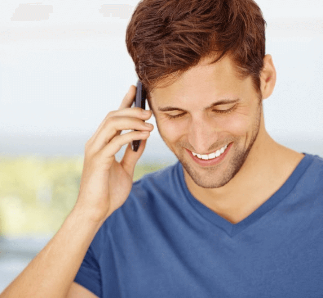 man using mobile phone